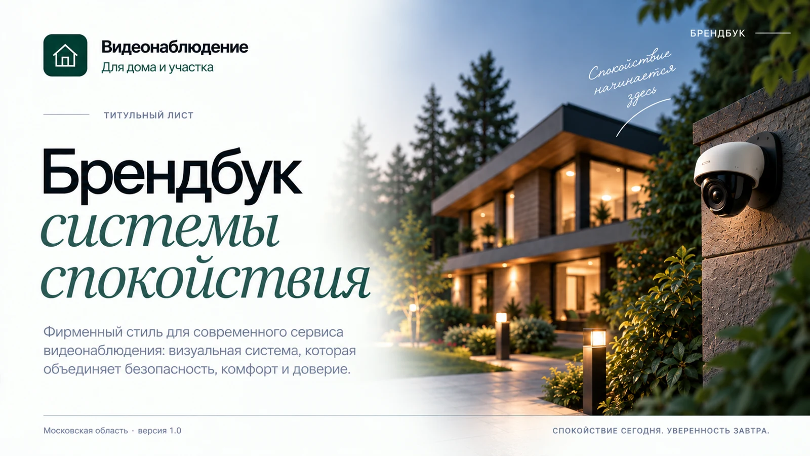 Брендбук системы спокойствия — материалы проекта